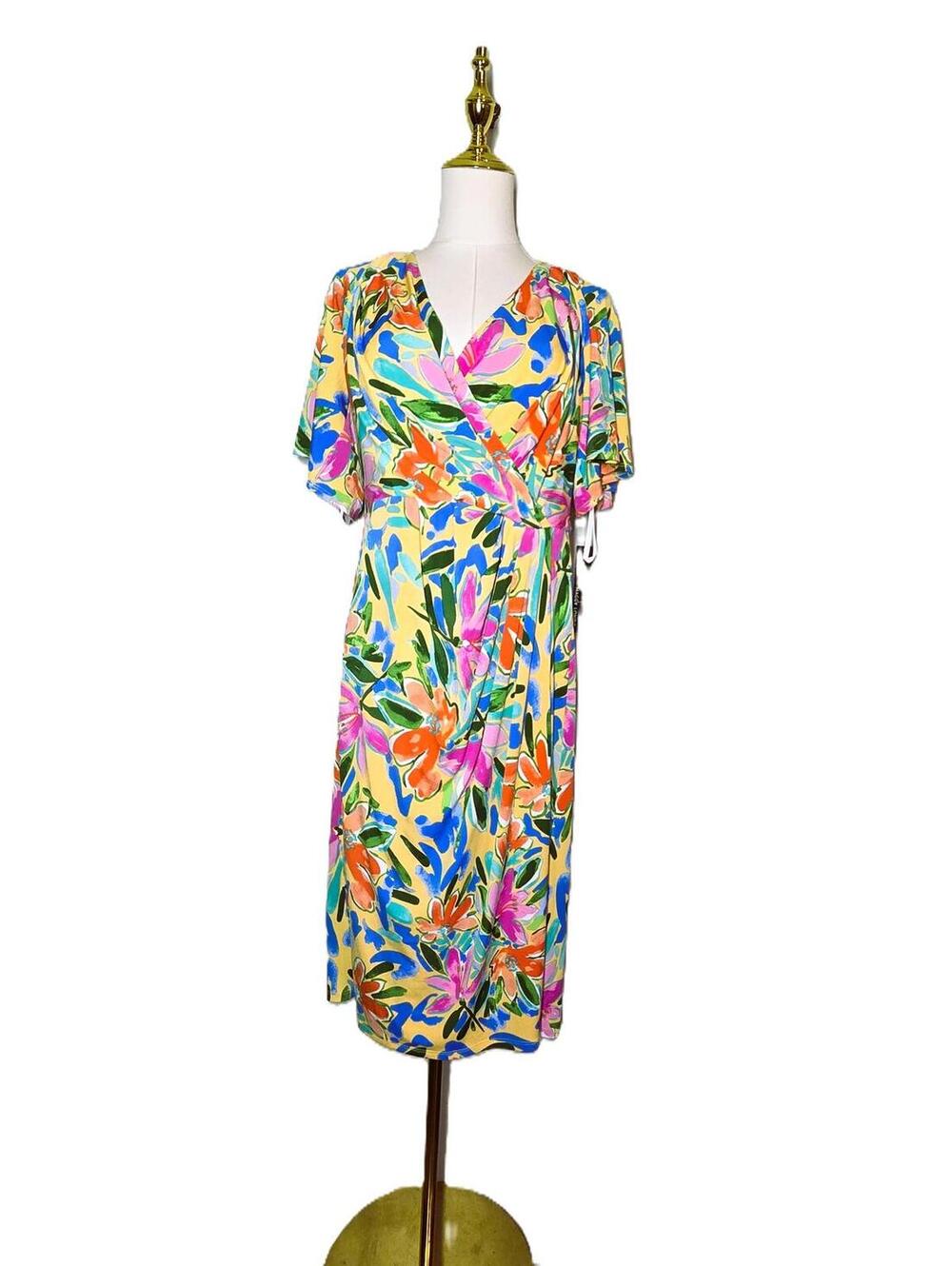 Maggie London floral colorful new dress size 12L